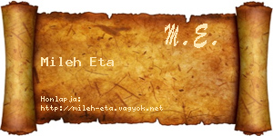 Mileh Eta névjegykártya